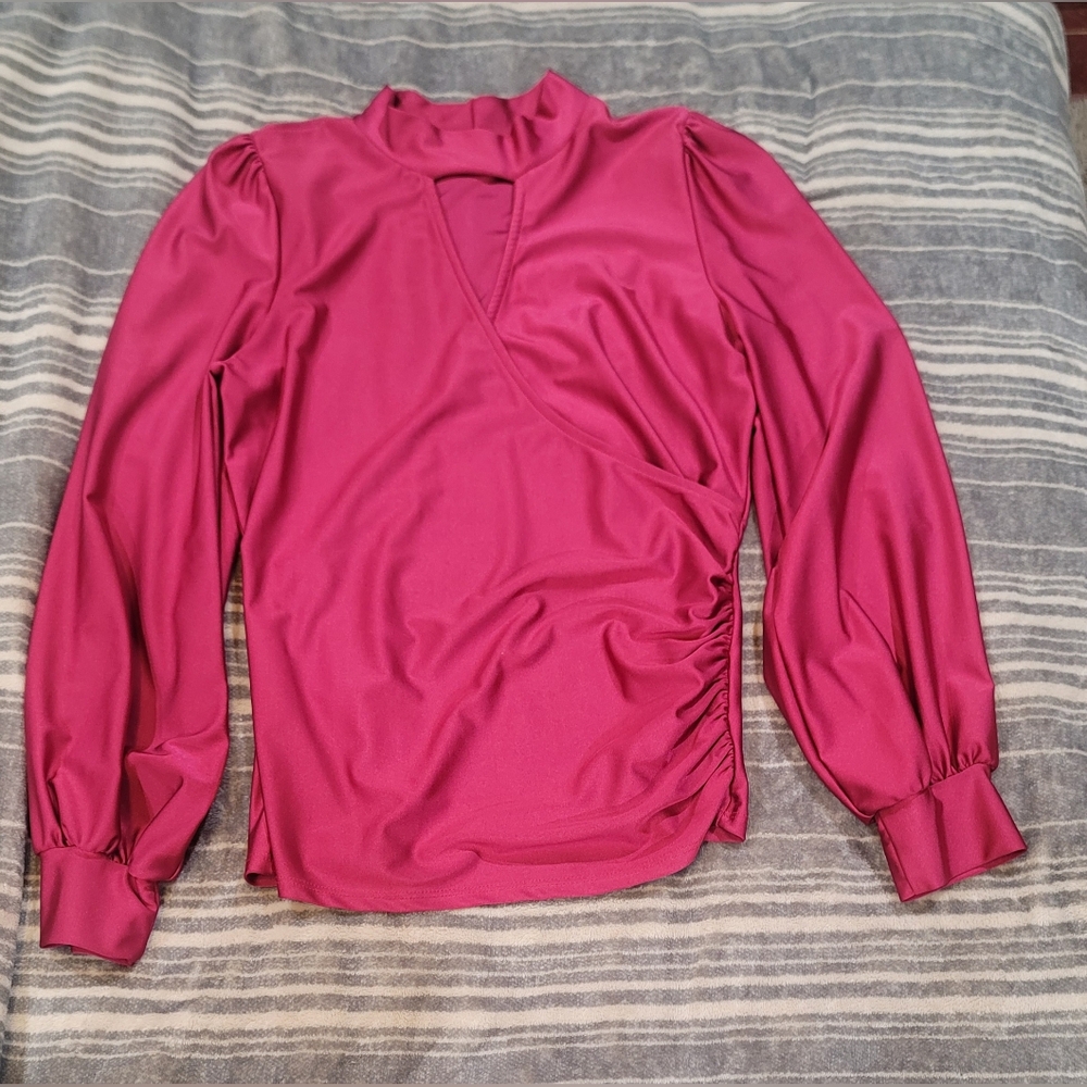 Bella Canvas Fuchsia Blouse